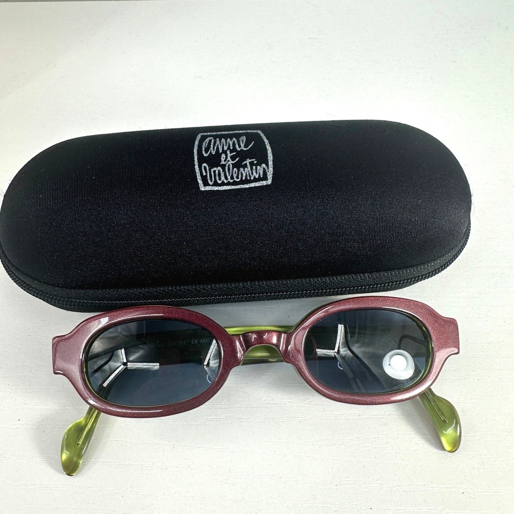 Anne et Valentin Rubis Sunglasses France Two Tone Maroon Green